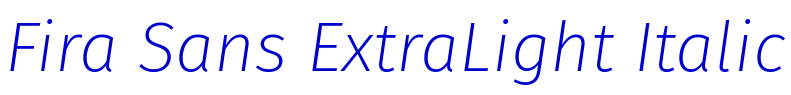 Fira Sans ExtraLight Italic الخط
